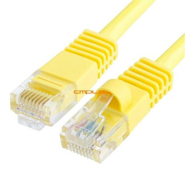 Cmple RJ45 CAT5 CAT5E ETHERNET LAN NETWORK CABLE -25 FT Yellow 876-N